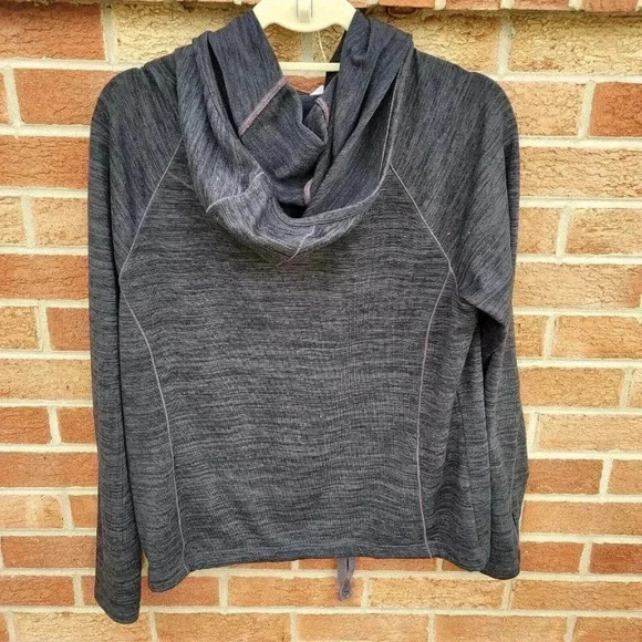 Athleta Pullover Hoodie Sweatshirt Women's Size Small Grey Cinch Waist - Picture 3 of 6